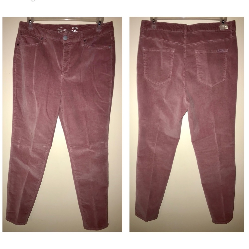 Mauve Corduroy Seven Jeans